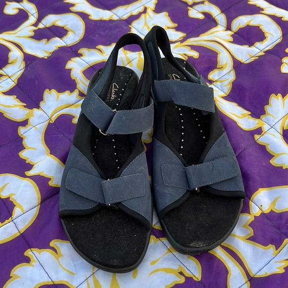 Clark Blue Sandals - Picture 1 of 2